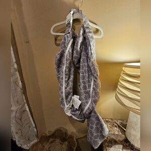 My Brest Friend Deluxe Nursing Pillow Slipcover Flower Key Grey